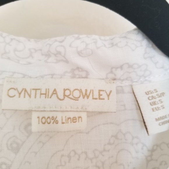 Cynthia Rowley Women's Long-sleeved Linen Tunic - Picture 2 of 8